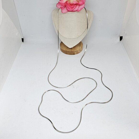 MILOR 925 Sterling Silver 2mm Serpentine Box Chain Necklace or Bracelet 60" 40g - Picture 10 of 12